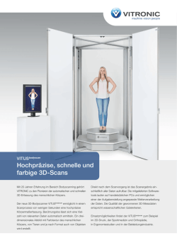 Hochpr&auml;zise, schnelle und farbige 3D-Scans