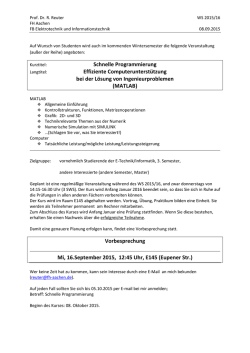 Schnelle Programmierung Effiziente Computerunterst&uuml;tzung bei der