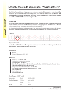 Schnelle Moleküle abpumpen