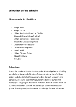 Lebkuchen auf die Schnelle