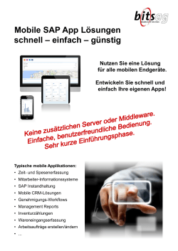 Mobile SAP App Lösungen schnell – einfach – günstig