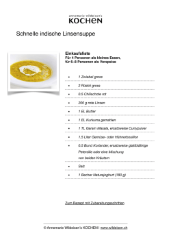 Schnelle indische Linsensuppe
