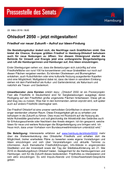 Pressemeldung Ohlsdorf2050 - jetzt