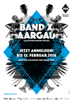Jetzt Anmelden! Bis 15. Februar 2016