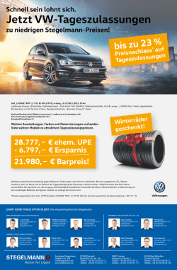 Jetzt Tageszulassung sichern!