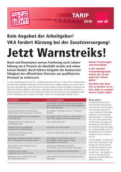 Jetzt Warnstreiks!