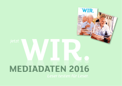 jetzt WIR. Mediadaten 2016