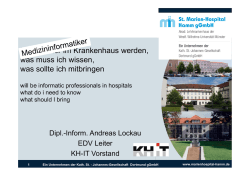 Informatiker im Krankenhaus werden, was muss ich