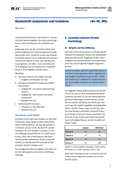 Handschrift analysieren und trainieren (44&ndash;46_MS)