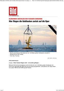 Gl&auml;nzender Abschluss der Fassaden-Sanierung der Oper in Leipzig