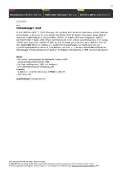 Eichenberger, Kurt - Historisches Lexikon der Schweiz