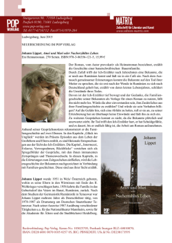 Johann Lippet - Pop Verlag Ludwigsburg