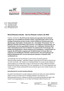 World-Robotics-Studie: Service