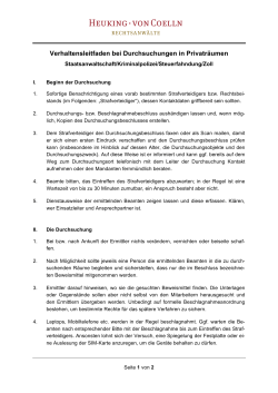 Durchsuchungsleitfaden f&uuml;r Privatpersonen