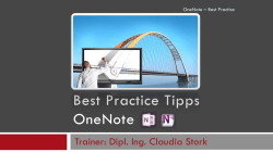 Best Practice Tipps OneNote