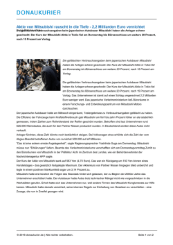 Durchsuchungen bei Mitsubishi wegen gesch&ouml;nter