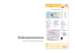 Dokumentation zum META-Katalog