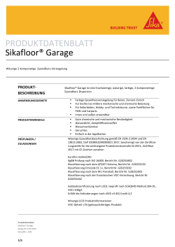 PRODUKTDATENBLATT Sikafloor® Garage