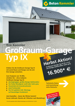 Großraum-Garage Typ IX