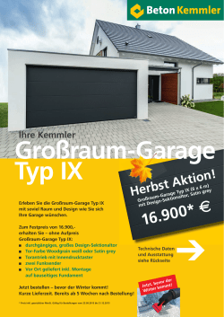 Gro&szlig;raum-Garage Typ IX