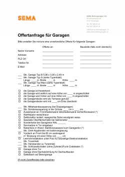 Offertanfrage für Garagen - SEMA Betongaragen, Oensingen