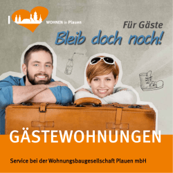 Bleib doch noch! - Wohnungsbaugesellschaft Plauen mbH