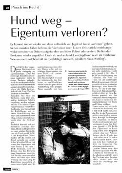 Hund weg - Eigentum verloren