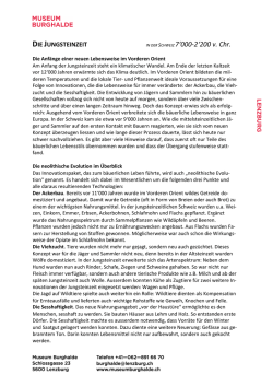 IN DER SCHWEIZ 7`000-2`200 v. Chr.