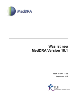 Was ist neu MedDRA Version 18.1