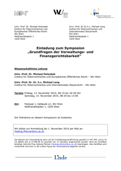 Holoubek/Lang-Symposion 2001