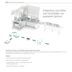 Isolatorlinie zum F&uuml;llen und Verschlie&szlig;en von