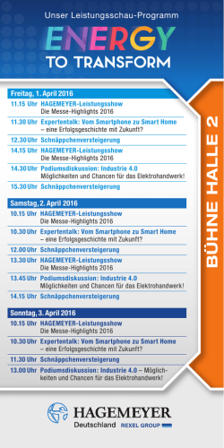 HAGEMEYER-Leistungsshow