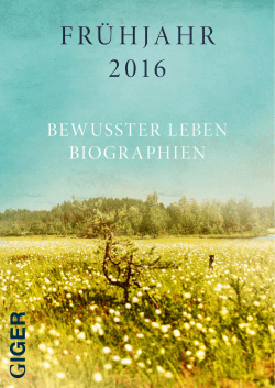 frühjahr 2016 - Giger Verlag