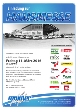 Hausmesse Flyer