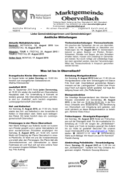Rundschreiben 19/2015 - Gemeinde Obervellach