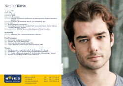 Nicolas Garin - Hobrig - Agentur für Schauspieler