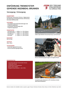 EINF&Uuml;HRUNG TRENNSYSTEM GEMEINDE INGENBOHL