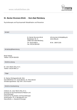 Rehaklinik Dr. Becker Brunnen-Klinik