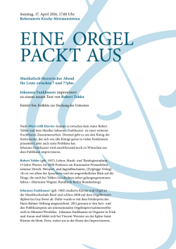 EINE ORGEL PACKT AUS