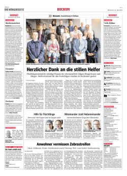 Herzlicher Dank an die stillen Helfer