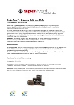 Dudu-Osun® – Schwarze Seife aus Afrika - Spa