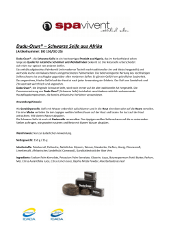Dudu-Osun&reg; &ndash; Schwarze Seife aus Afrika - Spa