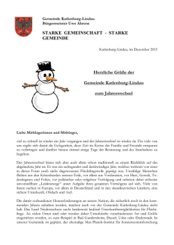 Herzliche Gr&uuml;&szlig;e der Gemeinde Katlenburg