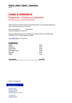 GUNKL & KÖBERNICK Programm: «Grüsse aus Lakonien»
