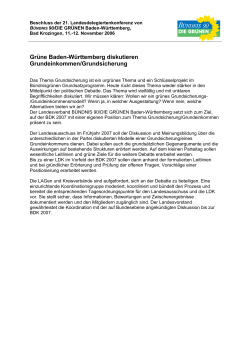 Grüne Baden-Württemberg diskutieren Grundeinkommen