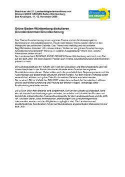 Gr&uuml;ne Baden-W&uuml;rttemberg diskutieren Grundeinkommen
