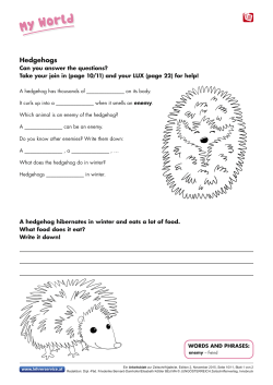 Hedgehogs - Lehrerservice.at