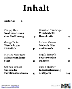 Inhaltsverzeichnis