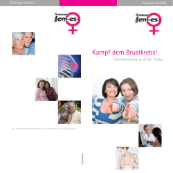 Flyer "Kampf dem Brustkrebs"