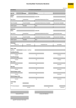 Durchlaufliste Technische Abnahme